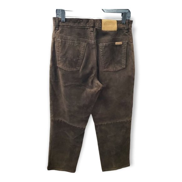 Skotts Suede Brown Pants Washable Suede Size 30 - Picture 4 of 8